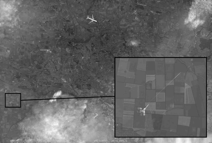 Das Satellitenbild, das den Abschuss von Flug MH17 beweisen soll.