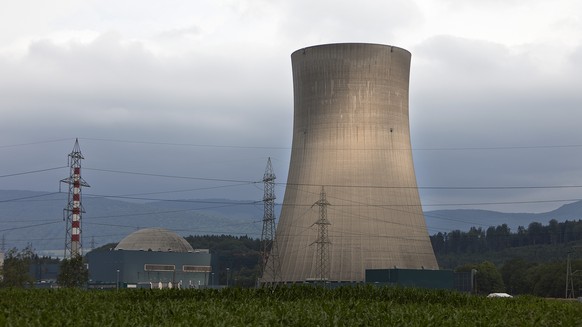ARCHIV --- ZUR ABSTIMMUNG UEBER DIE "ATOMAUSSTIEGS-INITIATIVE" STELLEN WIR IHNEN FOLGENDES BILD ZUR VERFUEGUNG --- Nuclear power plant Goesgen in the canton of Solothurn, Switzerland, pictur ...