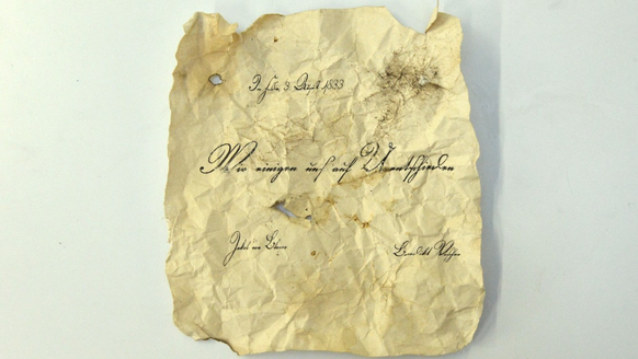 Historisches Schriftstück von der Schlacht an der Hülftenschanz um 1833, Trennung beider Basel