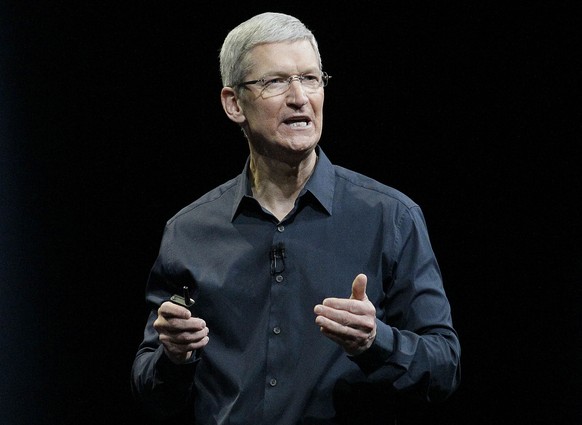 FILE - In this June 2, 2014, file photo, Apple CEO Tim Cook speaks at the Apple Worldwide Developers Conference event in San Francisco. Cook says that so-called &quot;religious objection&quot; legisla ...