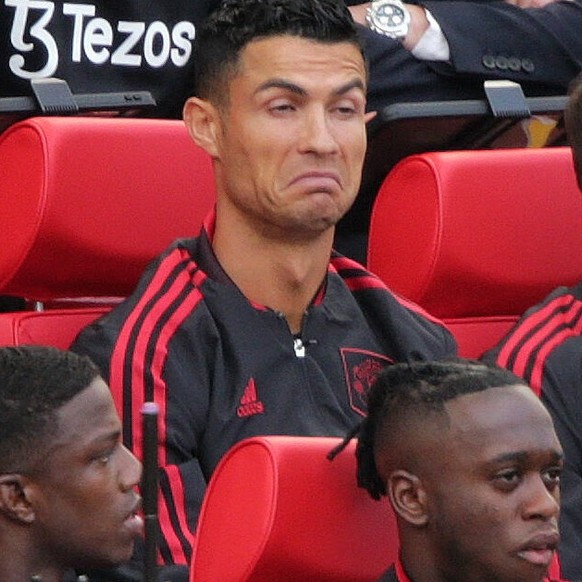 IMAGO / PA Images

Manchester United, ManU v Brighton and Hove Albion - Premier League - Old Trafford Manchester United manager Erik ten Hag (top right) and Cristiano Ronaldo (centre) before the Premi ...