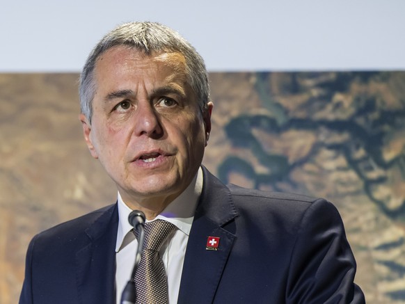 Ignazio Cassis, Federal Councillor and Minister of Foreign Affairs Switzerland, delivers her statement, during the opening of the eighth session of the Global platform for disaster risk reduction (GP2 ...