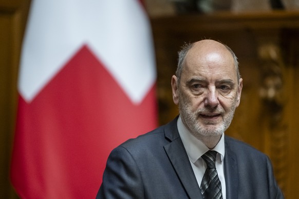 Bundesgerichtspraesident Yves Donzallaz kommentiert den Geschaeftsbericht des Bundesgerichtes, an der Sommersession der Eidgenoessischen Raete, am Mittwoch, 5. Juni 2024 im Nationalrat in Bern. (KEYST ...