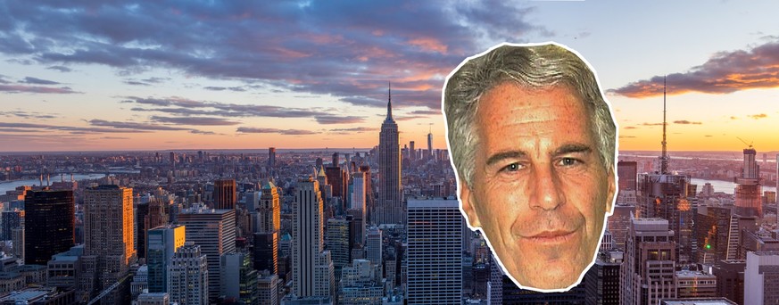 Bernie Eppstein und die Skyline von New York.