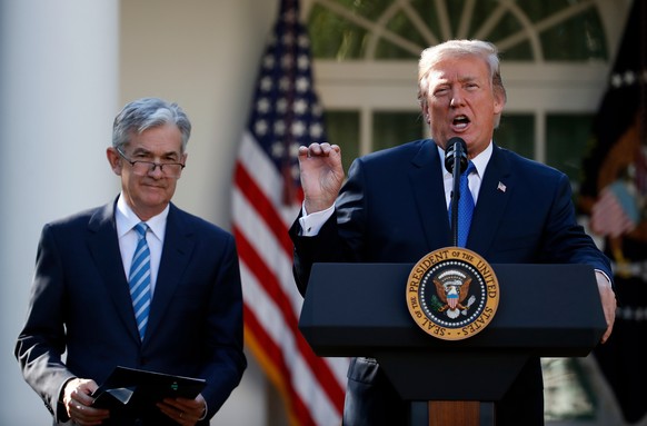 FILE - President Donald Trump announces Federal Reserve board member Jerome Powell as his nominee for the next chair of the Federal Reserve in the Rose Garden of the White House in Washington, Nov. 2, ...