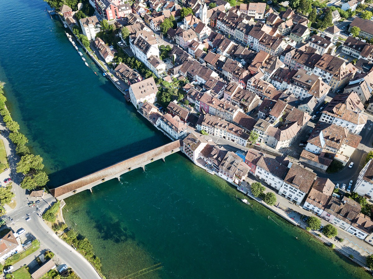 Abstecher ins Nachbarsland: Die Rheinbrücke Diessenhofen–Gailingen.