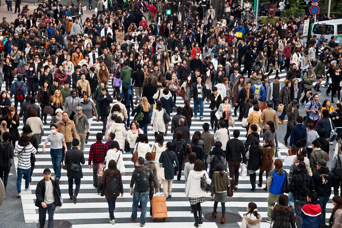 Menschenmenge in Tokio