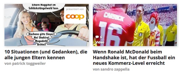 Wenn Ronald McDonald beim Handshake ist, hat der Fussball ein neues Kommerz-Level erreicht
Lustig, dasselbe hab ich gerade über den Journalismus gedacht.