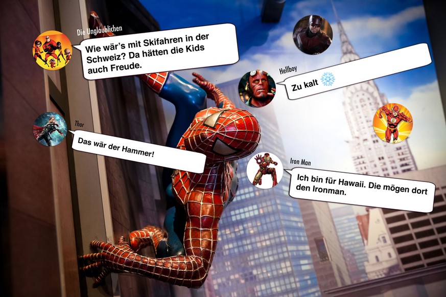 Wenn Superhelden gemeinsame Ferien planen, eskaliert schon mal der Gruppenchat 