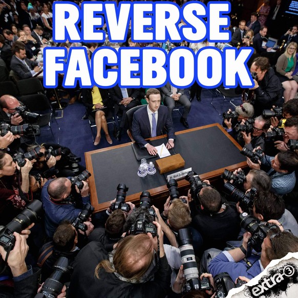 So lacht das Netz Ã¼berÂ Zuckerbergs mehr als seltsamen Auftritt vor dem US-Kongress
Extra 3 hats ziemlich gut getroffen:
