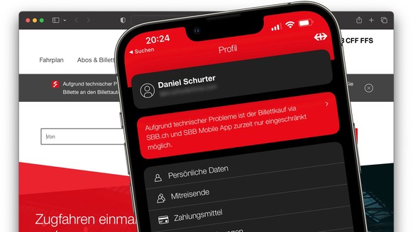 Wegen IT-Störungen bei den SBB fiel der Online-Ticketkauf aus.