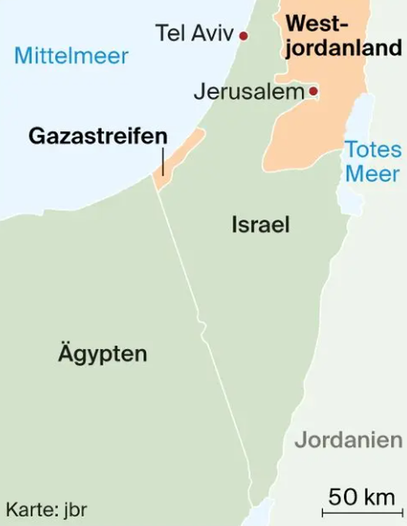 Map Israel Gaza Egypt