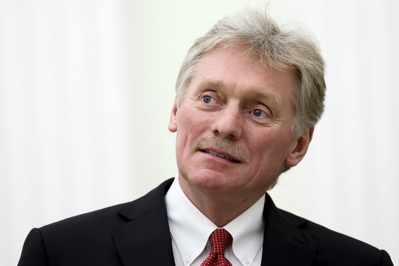 Kremlin spokesman Dmitry Peskov waits to attend Russian President Vladimir Putin&#039;s meeting with Iraq&#039;s Prime Minister Mohammed Shia&#039; Al Sudani at the Kremlin in Moscow, Russia, Tuesday, ...