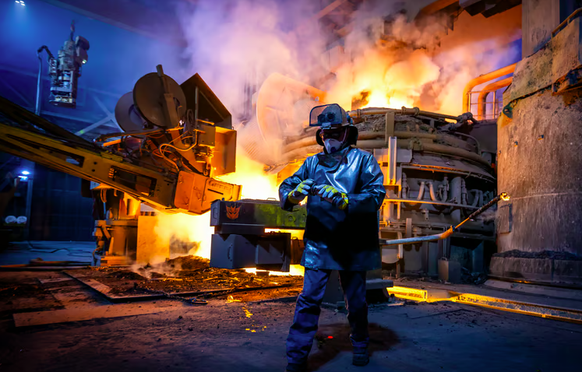 Wird von den neuen Zöllen getroffen: Stahlwerk der Steeltec AG in Emmenbrücke (22. April 2024) .