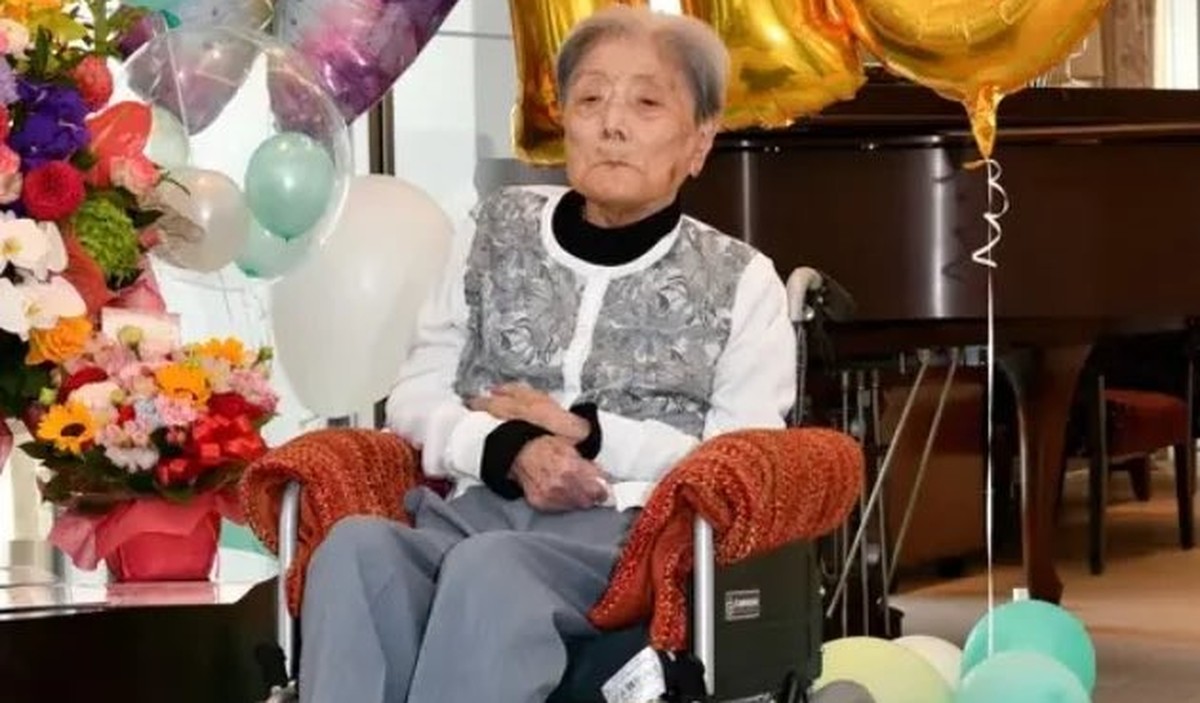 Tomiko Itooka an ihrem 116. Geburtstag im Mai dieses Jahres.