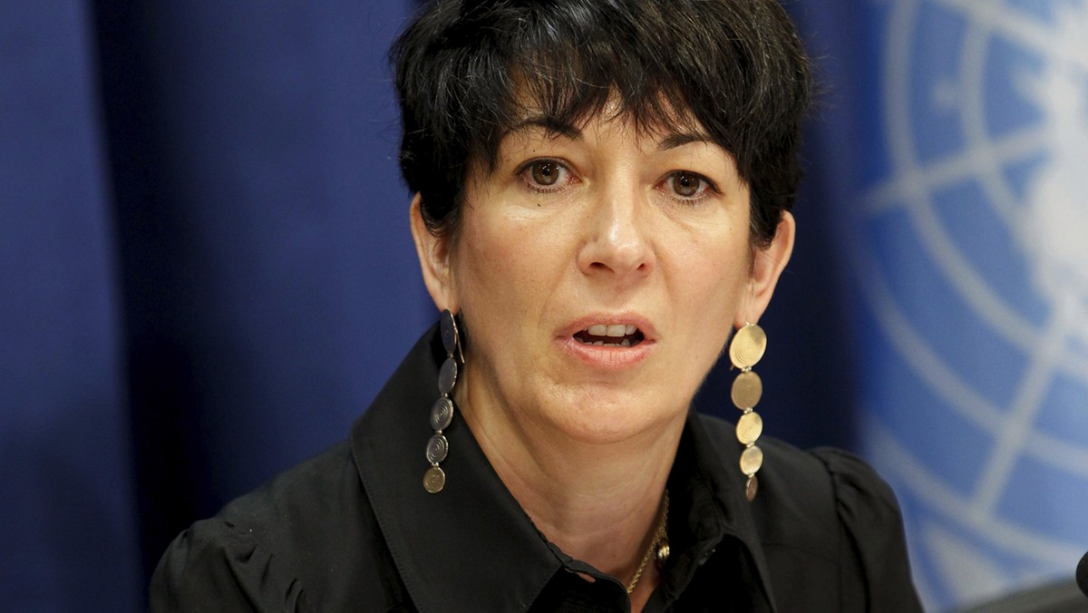 FILE - In this June 25, 2013, file photo, Ghislaine Maxwell, founder of the TerraMar Project, attends a news conference on the Issue of Oceans in Sustainable Development Goals, at United Nations headq ...