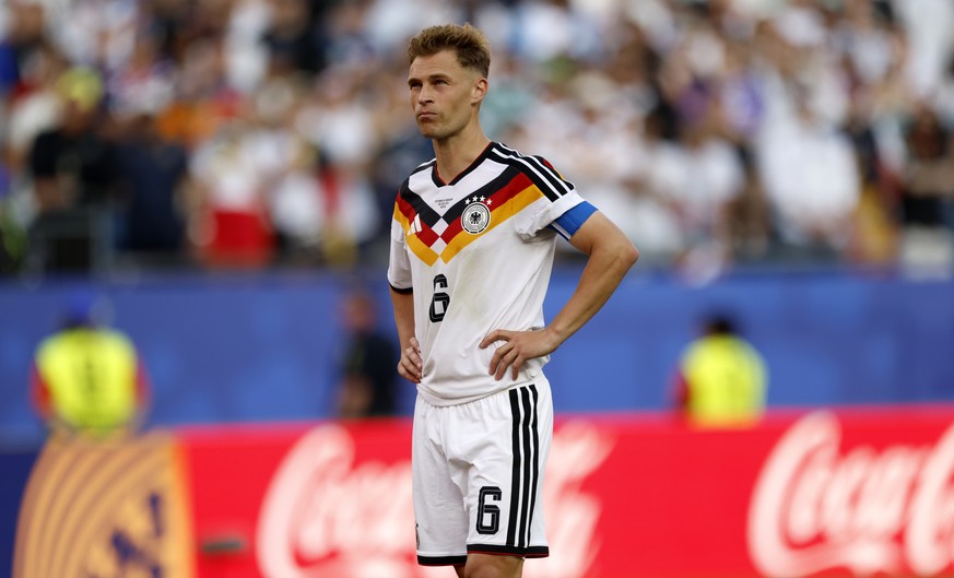 epa13074185 Joshua Kimmich of Germany looks on during the penalty shoot-out of the FIFA World Cup 2026 Round of 32 match Germany against Paraguay, in Boston, Massachusetts, USA, 29 June 2026. EPA/GREG ...