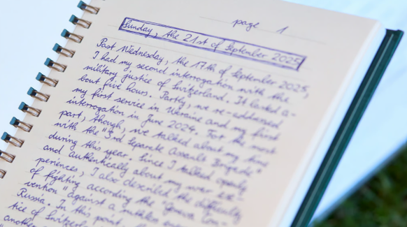 Jona Neidharts Tagebuch: Er führt es auf Englisch.