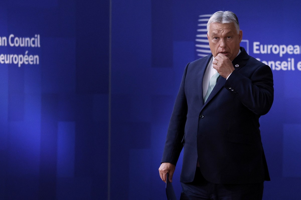 Hungary's Prime Minister Viktor Orban arrives for an EU summit at the European Council building in Brussels, Thursday, June 26, 2025. (AP Photo/Omar Havana)
Belgium Europe Summit
