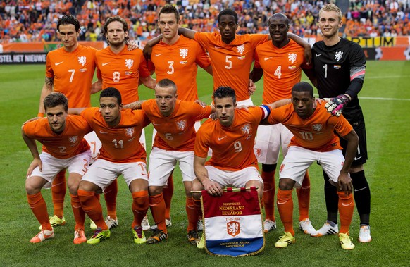 Das Länderspieldebüt vor einem guten Monat: Kongolo mit der Nummer 5 gegen Ecuador im Oranje-Dress.