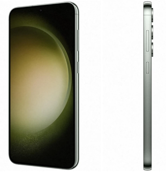 The Galaxy S23 Plus in the green hue.