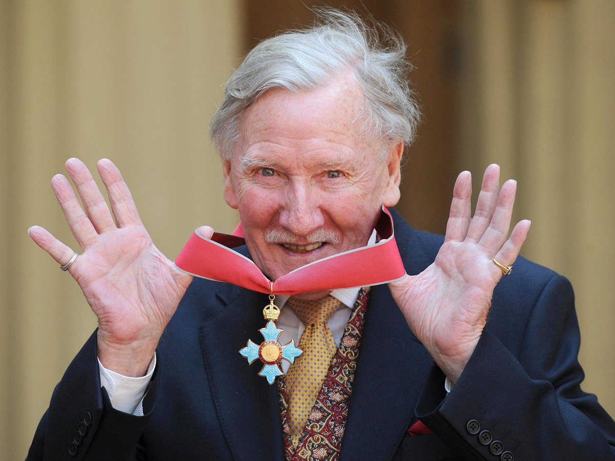 Actor Leslie Phillips with his CBE, which was given to him by Britain's Queen Elizabeth II at Buckingham Palace, London, on May 7, 2008. Leslie Phillips, the British actor best known for his role ...