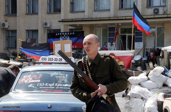 Prorussischer Separatist in Krematorsk.