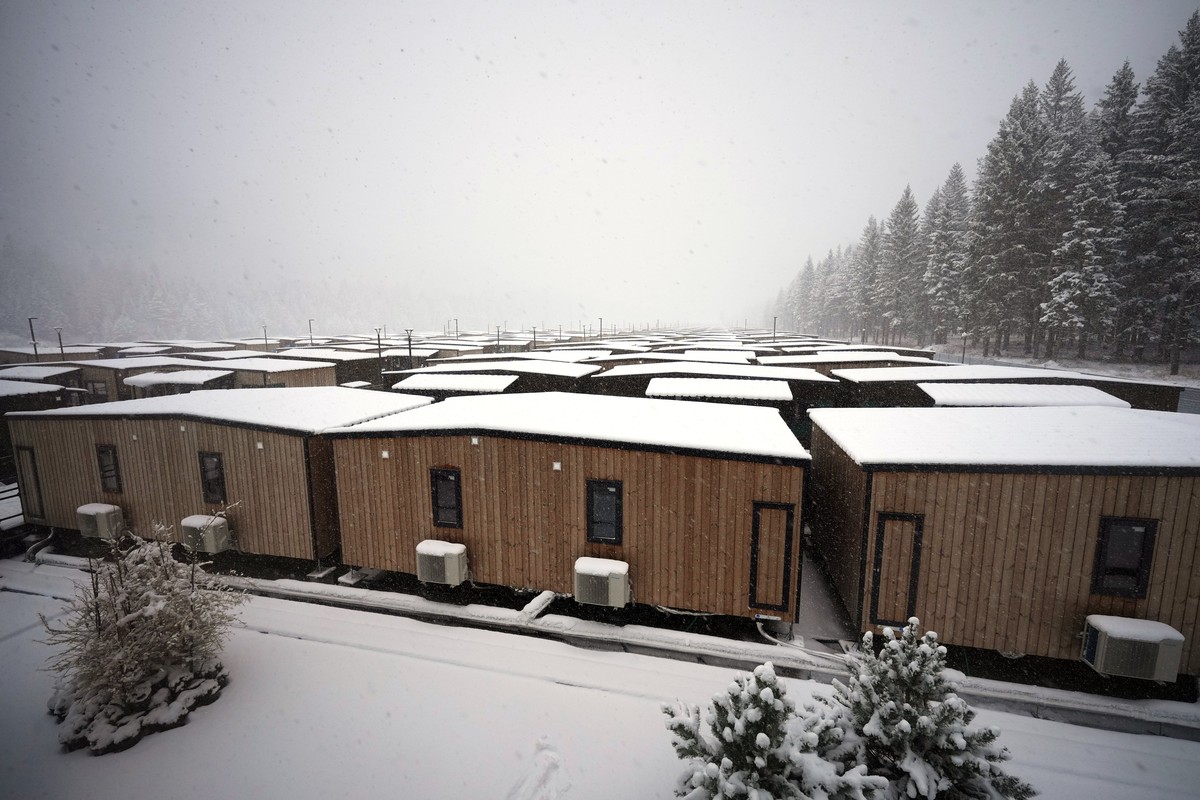 A view of the athlete's village for the Cortina Milan Winter Olympics, in Cortina D'Ampezzo, Italy, Monday, Nov. 24, 2025. (AP Photo/Andrew Medichini)
Cortina Olympic Village