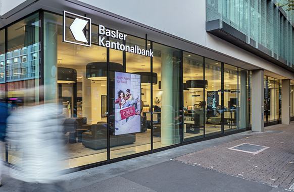 Die Filiale der Basler Kantonalbank in der Aeschenvorstadt in Basel.