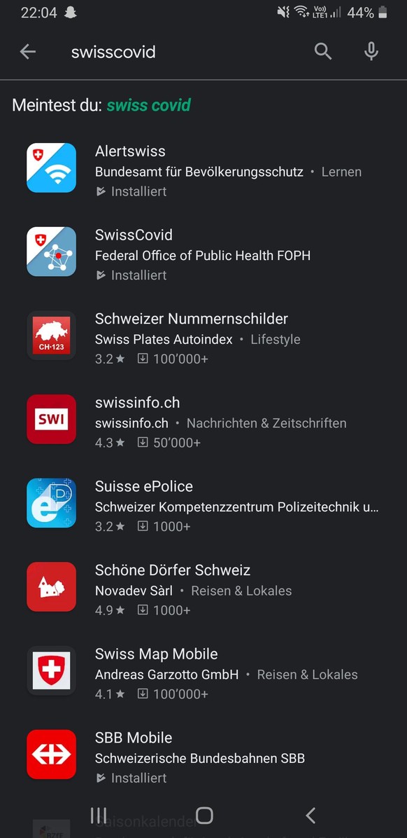 SwissCovid-App Â«geleaktÂ» â Android-User konnten sie bereits installieren
Die Suchfunktion funktioniert bei mir. so hab ich die app gefunden.