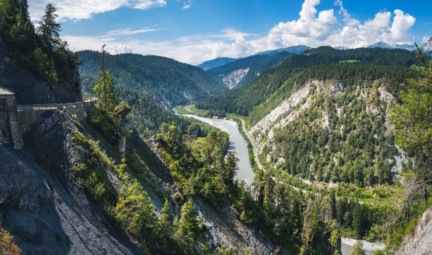 Ruinaulta Rheinschlucht Strasse nach Versam Bonaduz