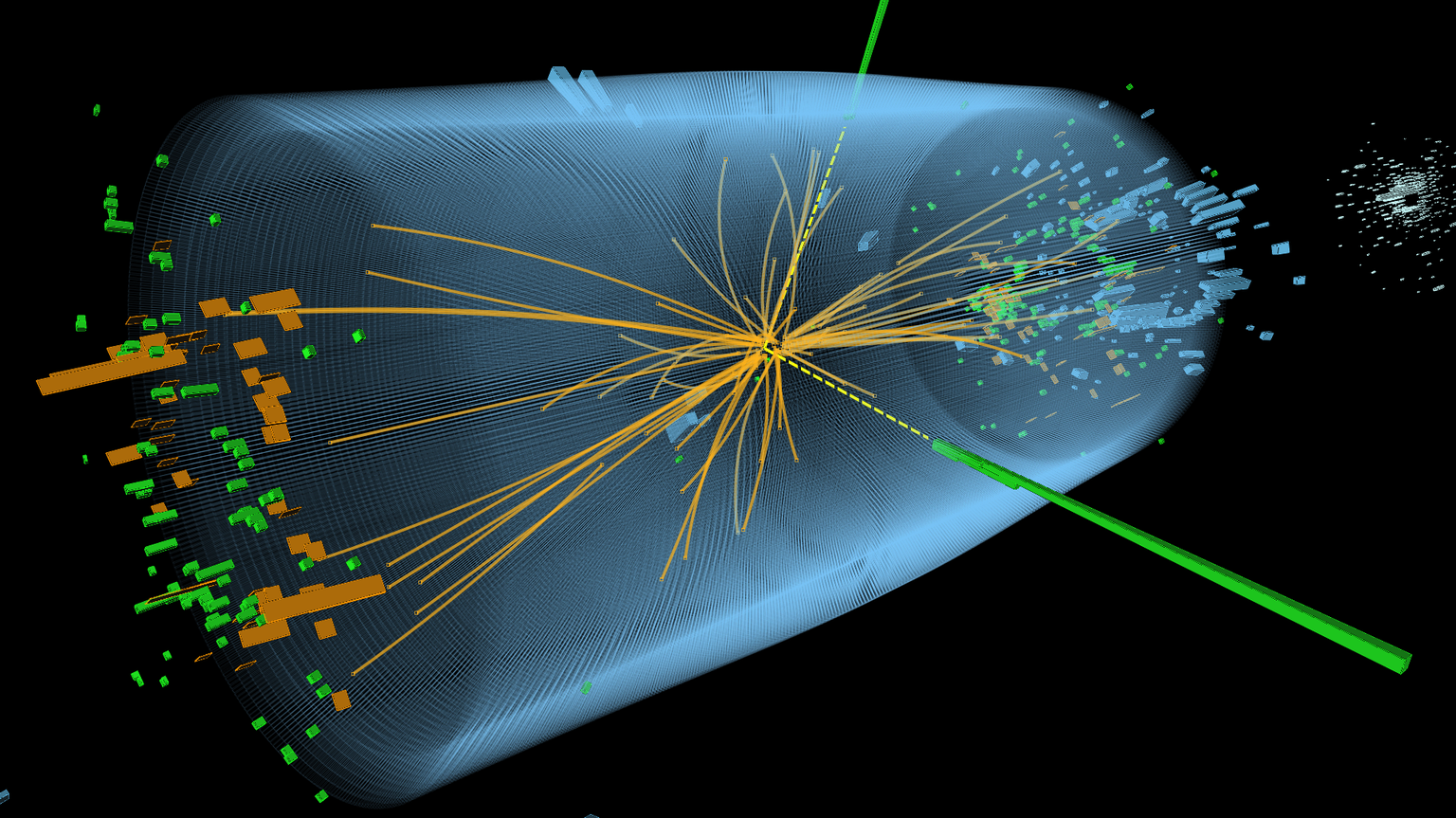 Kollision von Protonen am CERN.