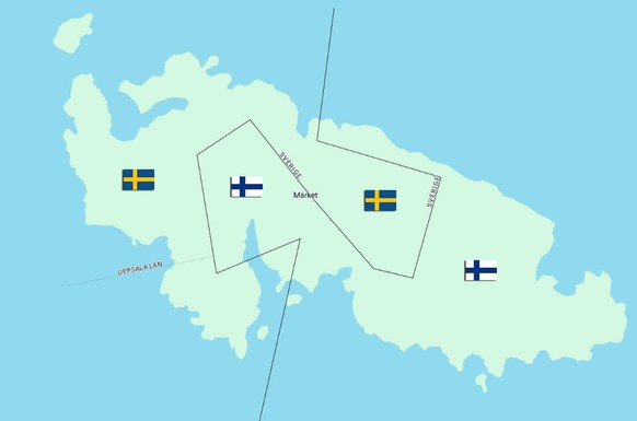 Schweden Finnland Märket kürzeste Landesgrenzen der Welt