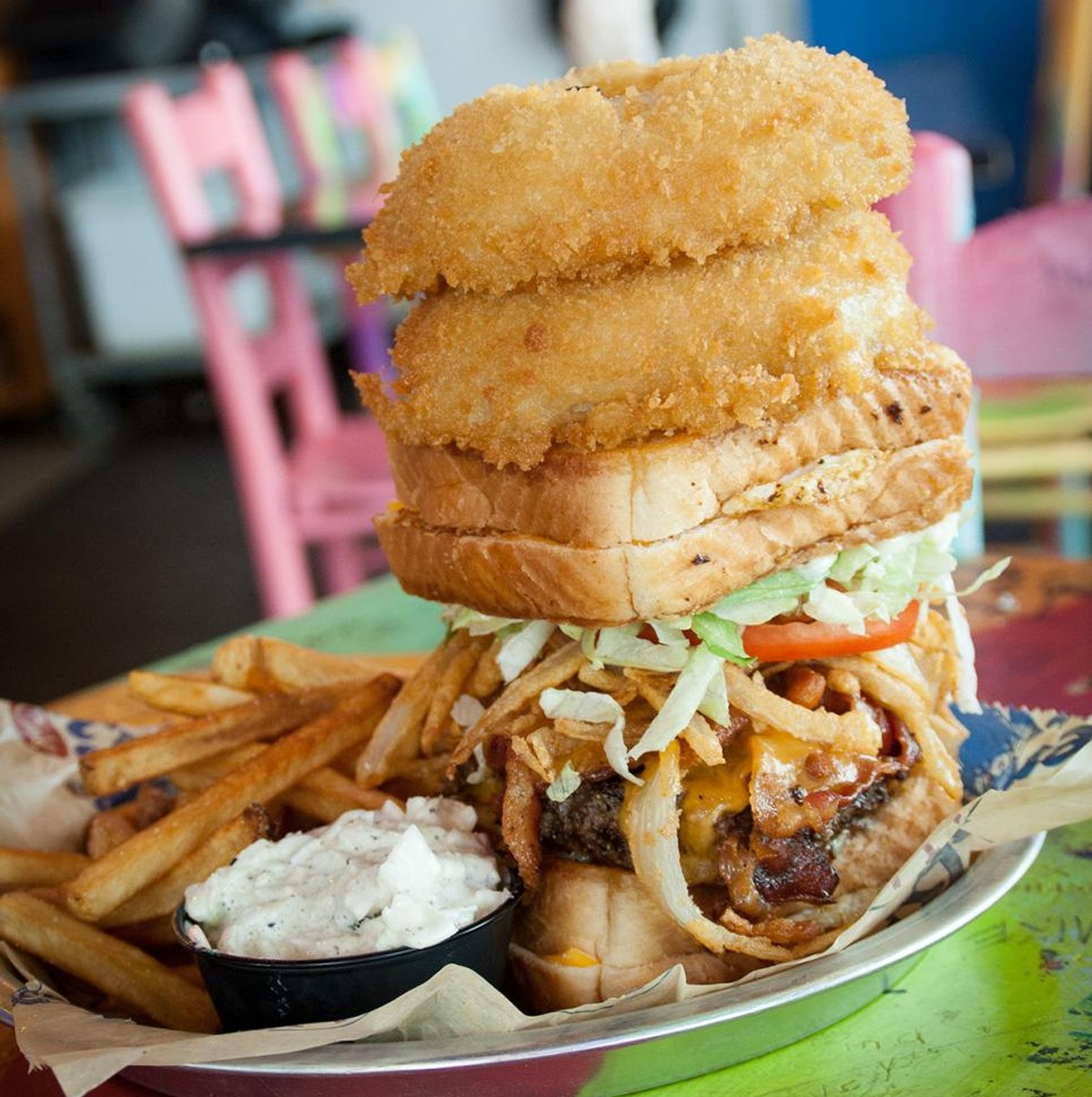 OMG Burger at River City Cafe, Myrtle Beach, South Carolina
Voted Best of the Beach so many times they've lost track, the River City Cafe is renowned for their insanely delicious burgers made wit ...