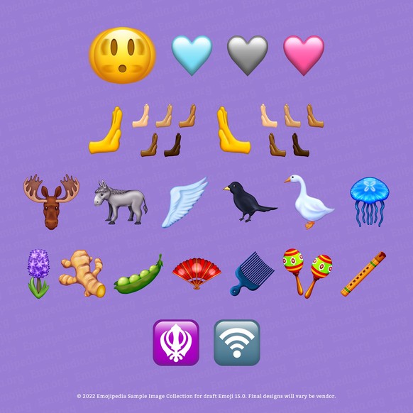 Diese Emojis kannst du vielleicht schon bald benutzen.