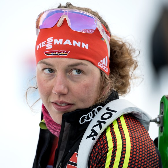 ARCHIV - 19.01.2019, Bayern, Ruhpolding: Weltcup, 4 x 6 km Staffel der Frauen in der Chiemgau Arena. Laura Dahlmeier aus Deutschland w