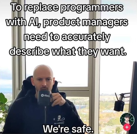Dumm natürlich, wenn Produktmanager zuerst durch KI ersetzt werden.