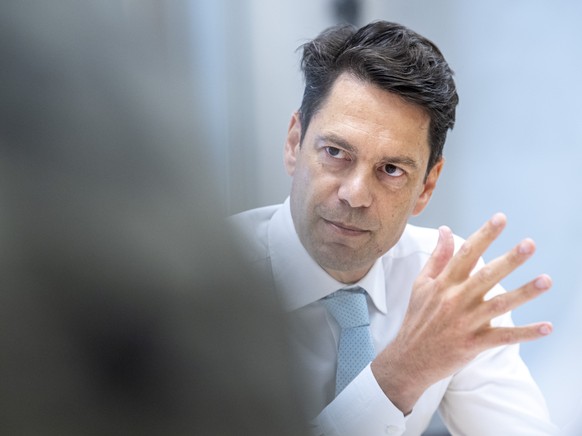 Stefan Brupbacher, Direktor Swiss Men, referiert an einem Medienhintergrundgespraech zum Thema &quot;Die Industrie ist ein verlaesslicher Partnerin der Klimapolitik&quot;, am Donnerstag 04. Juli 2019, ...