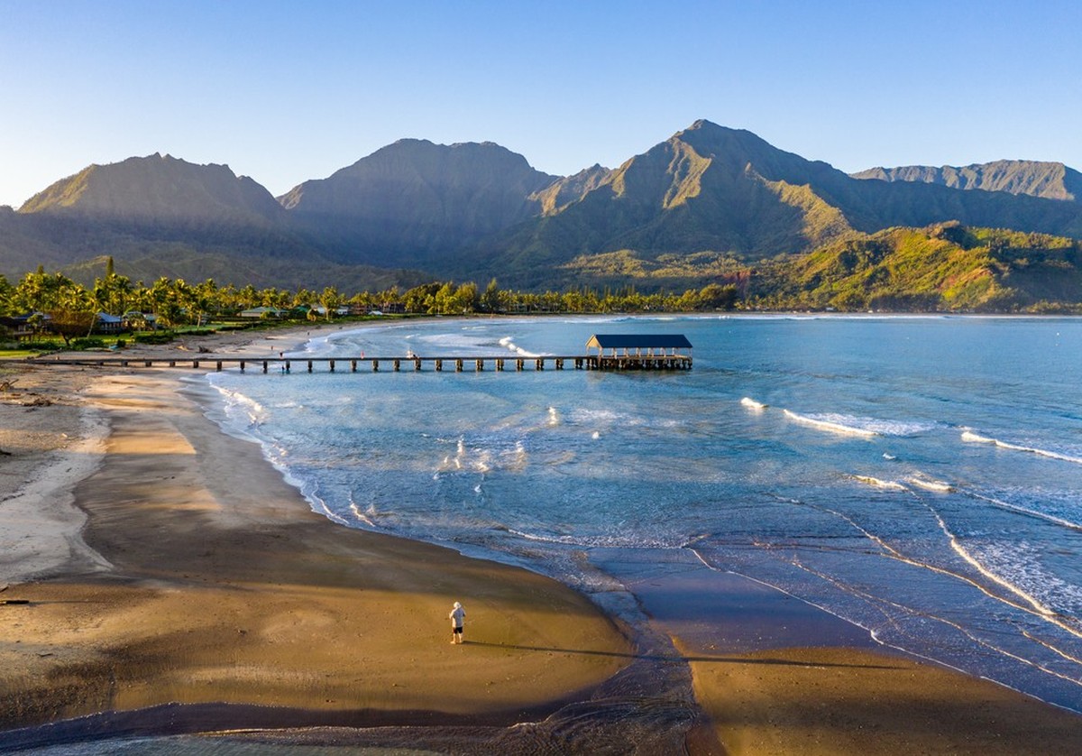 Hanalei Bay auf Hawaii, USA