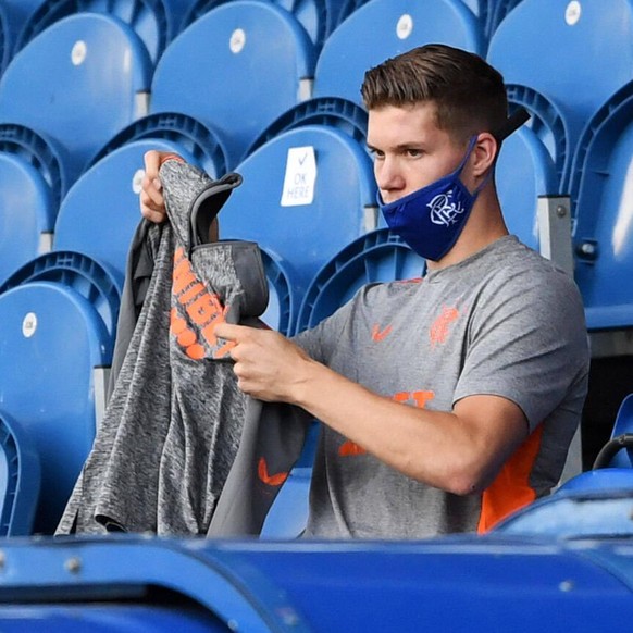 Rangers v St Mirren - Scottish Premiership - Ibrox Stadium Rangers new signing Cedric Itten sits in the stands prior to the Scottish Premiership match at Ibrox Stadium, Glasgow. Editorial use only. No ...