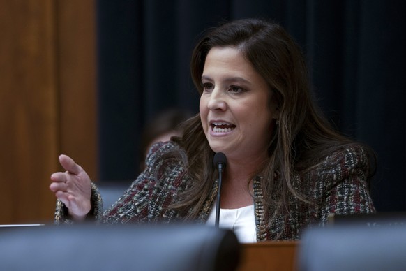 Rep. Elise Stefanik, R-N.Y., speaks during a hearing of the House Committee on Education on Capitol Hill, Tuesday, Dec. 5, 2023 in Washington. (AP Photo/Mark Schiefelbein)