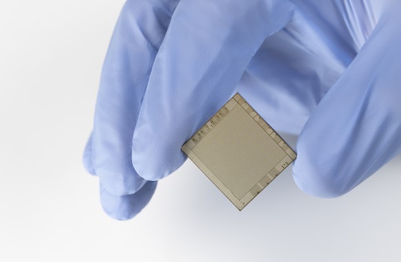 IMAGE DISTRIBUTED FOR IBM - IBM Telum Processors in mid-fabrication photographed on Monday, Aug. 16, 2021, at IBM Research in Yorktown Heights, N.Y. Telum, IBM&#039;s first processor that contains on- ...