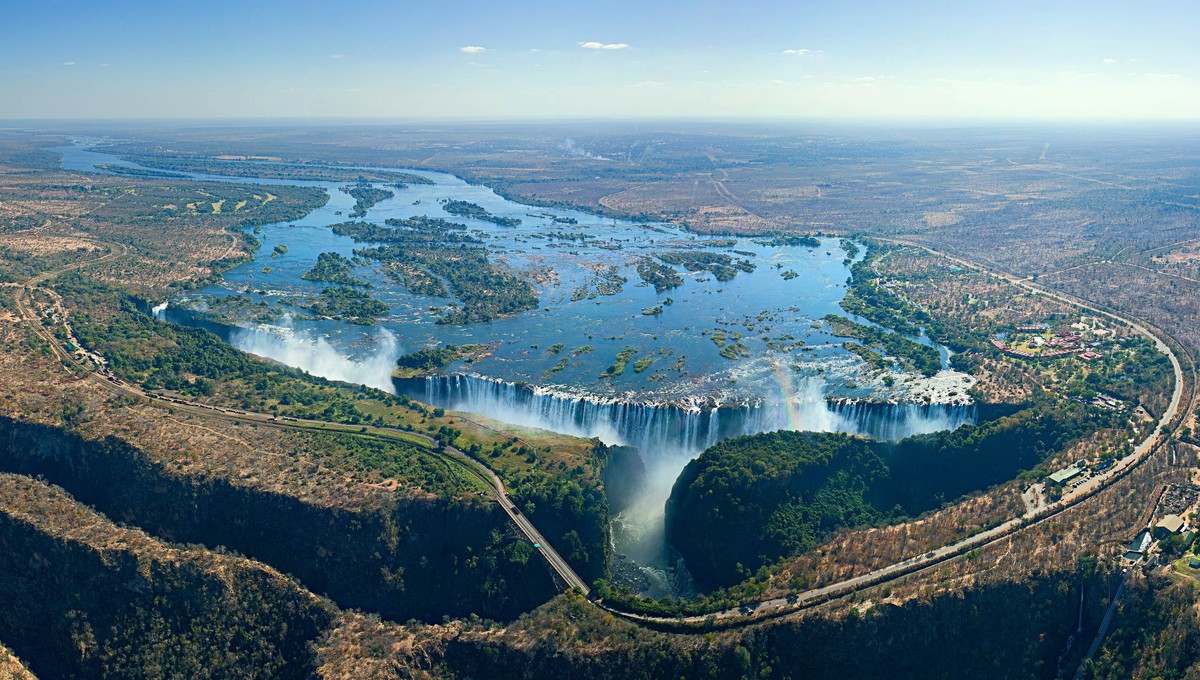 Die Viktoriafälle in Sambia.