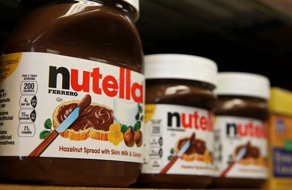 SAN FRANCISCO, CA - AUGUST 18: Jars of Nutella are displayed on a shelf at a market on August 18, 2014 in San Francisco, California. The threat of a Nutella shortage is looming after a March frost in  ...