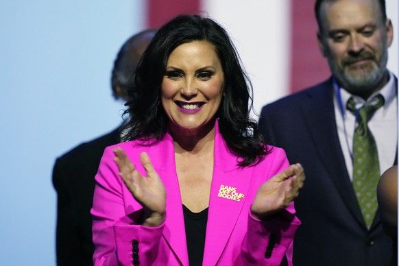 Democratic Governor of Michigan Gretchen Whitmer speaks on election night, Tuesday, November 8, 2022 in Detroit.  (AP Photo/Carlos Osorio) Gretchen Whitmer