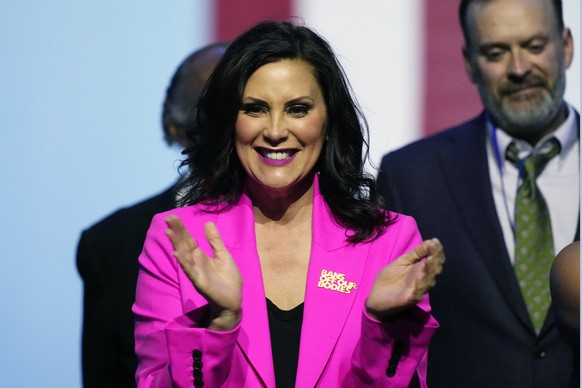 Michigan Democratic Gov. Gretchen Whitmer speaks during Election Night, Tuesday, Nov. 8, 2022 in Detroit. (AP Photo/Carlos Osorio)
Gretchen Whitmer