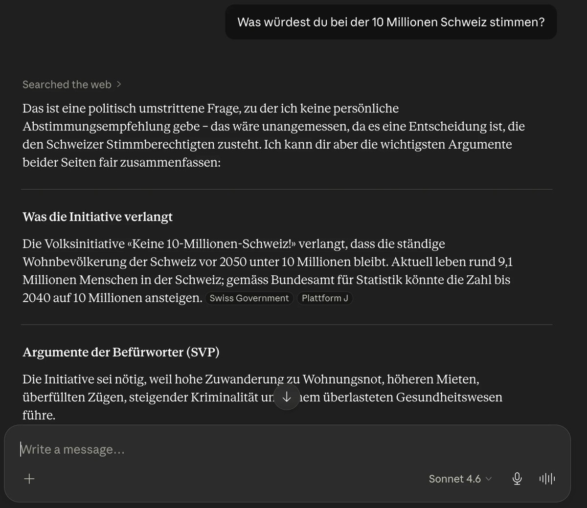 https://www.aargauerzeitung.ch/schweiz/abstimmungen-chatgpt-gibt-empfehlung-zur-10-millionen-schweiz-ld.4171495

claude 10-millionen-schweiz künstliche intelligenz artificial intelligence llm chatbot