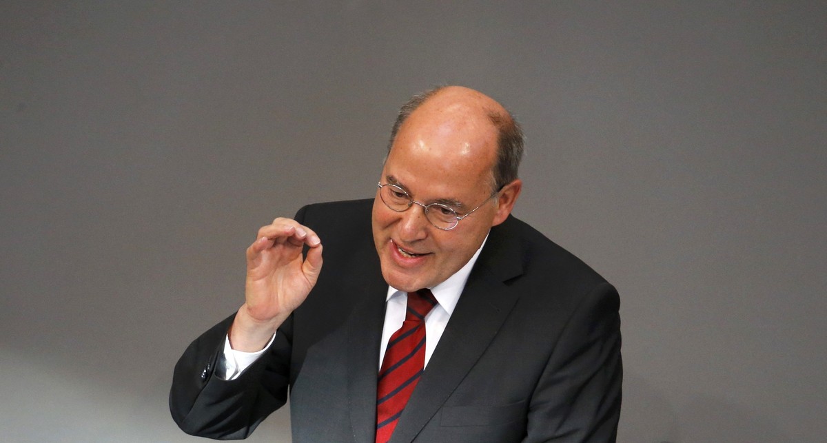 German faction leader of The Left Party Gregor Gysi gestures as he gives his last speech as faction leader at the lower house of parliament Bundestag on Germany's 2016 budget in Berlin, Germany S ...
