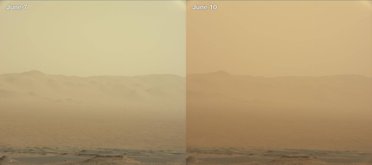 Sandsturm auf dem Mars