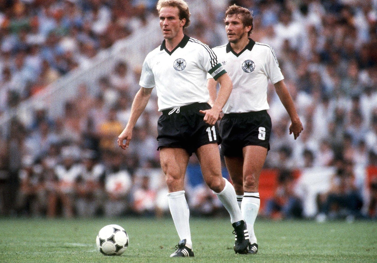 MADRID, SPAIN - JULY 11: WM 1982 Finale in Madrid; BR DEUTSCHLAND - ITALIEN 1:3 (GER - ITA 1:3); Kapitaen Karlheinz RUMMENIGGE/GER (Photo by Bongarts/Getty Images)